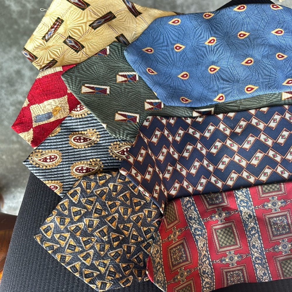 8 vintage fancy brand ties
